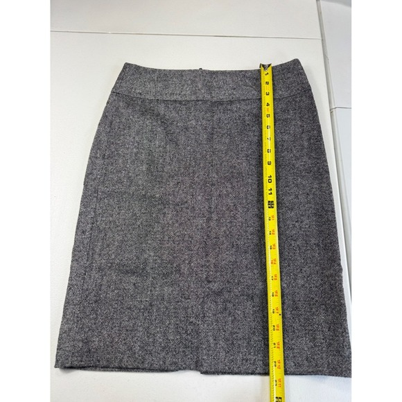 Banana Republic Tweed Wool Blend Lined Pencil Zip Skirt Gray Womens Size 4 - Picture 4 of 8